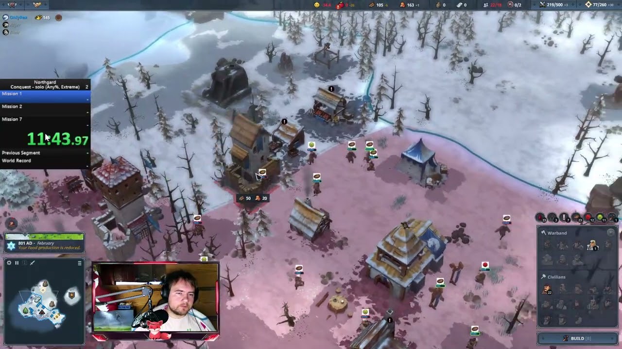 Northgard conquest - speedrun extreme any% Stoat 3.54.46