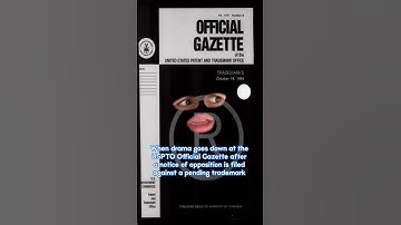 When drama goes down in the USPTO Official Gazette! #Shorts