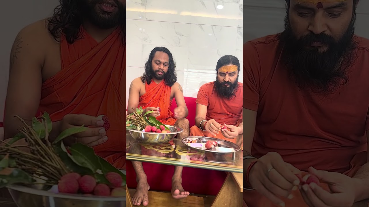 🍒 सीजन का फल – लीची 🍒 #yoga #yogi #india #rishikesh #haridwar