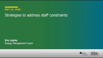Energy Management Workshop Strategies to Address Staff Constraints