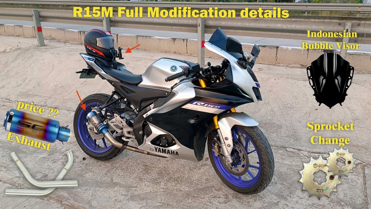 R15M Full Review + All Modifications | SC Full System Exhaust ₹Cost ...