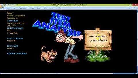 AUTOMATED TEST ITEM ANALYSIS (4/3/2020)