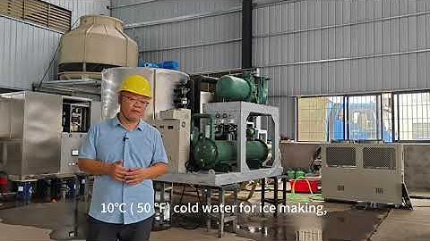 20 tons capacity flake ice machine with economizer + water chiller