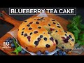Blueberry tea cake - Simple blueberry cake recipe - Moist cake with berries - طريقة عمل كيك التوت