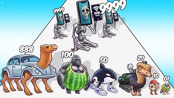 Italian Brainrot Merge Fellas - Level Up Brainrot Max Level ASMR Gameplay Walkthrough Suika Game