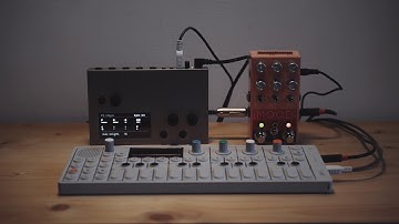 Monome Norns (Jala script), Teenage Engineering OP-1 and Chase Bliss Audio Mood.