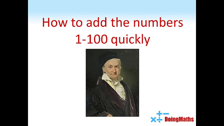 How to Add Together the Numbers 1- 100 Quickly - Speedy Arithmetic Trick