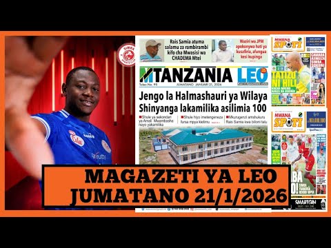 Magazeti Ya Leo Januari 21 2026 Jumatano Magazeti Ya Michezo Leo Asubuhi Ijumatano Yanga 