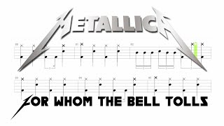 Metallica - For Whom The Bell Tolls (🔴 Drum Notation | Tutorial) @chamisdrums Bass  Tabs @ChamisBass