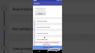 BTS Global Hackathon - Agrodoc Android App - detect leaf diseases using tensorflow lite screenshot 3