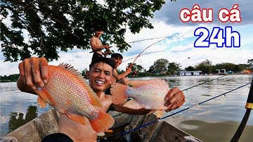1 Ngày Câu Cá Sinh Tồn Ngủ Qua Đêm Trên Nhà Bè | Kết Quả Bội Thu Cho TEAM Sang Vlog