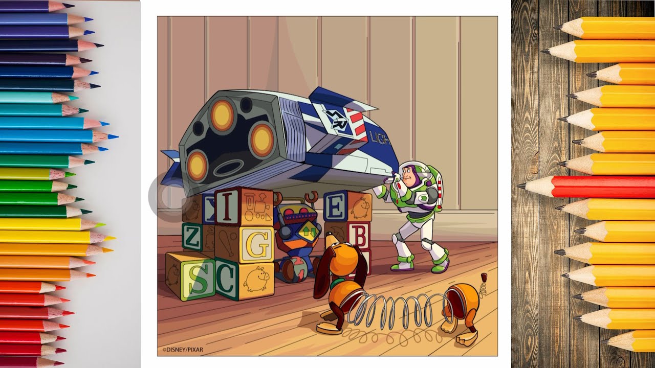 COLORING TOY STORY (MEWARNAI TOY STORY) - HAPPY COLOR - YouTube