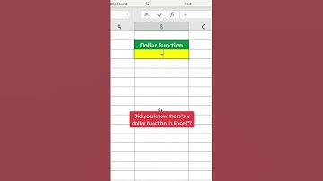 Did you know there’s a DOLLAR function in Excel?? #excel