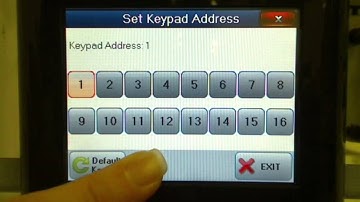 Addressing M1KPNAV Touchscreen Keypads
