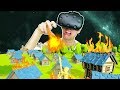 DEFENDING AGAINST RAIDS USING VOID POWERS & FIREBALLS AS A VR GOD! - DEISIM VR HTC VIVE Gameplay