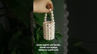 İnci Silindir Çanta, Inci Boncuk Çanta Yapımı, Make Pearl Bag