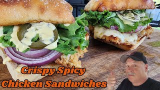 🔥🍔 Crispy Spicy Chicken Sandwich: Blackstone Flavor Explosion! 🔥🍔