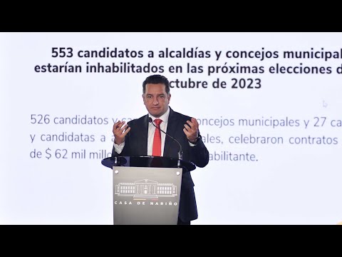 Declaraciones Secretario de Transparencia de la Presidencia, Andrés Idárraga, sobre candidatos [...]