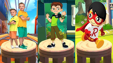 Vlad & Niki Run VS Ben 10 Up To Speed VS Tag with Ryan All Characters Unlocked
