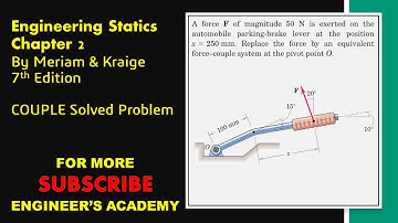 STATICS | Chapter 2 |  P2-72 | Couple | 7th Edition | Engineers Academy