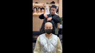 Bald beauty's hairstyle #Custom wig#tóc giả nam #tóc giả#メンズウィッグ #ウィッグ