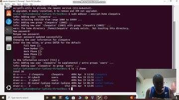 Creating user accounts with an encrypted home directory