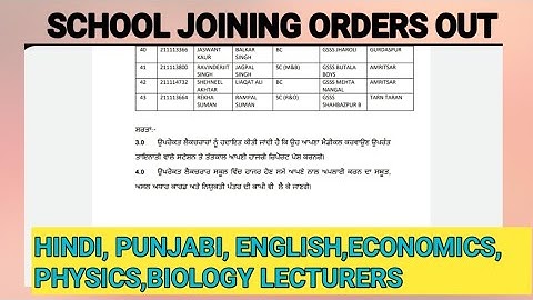 569 posts Selected Lecturers School joining orders out