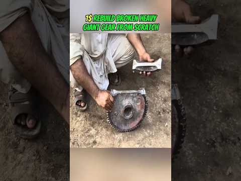 Repair broken ⚙️ gear to New #gear#viralgearrepairing #automobile #oldgear #diyrepair #repairtutoria