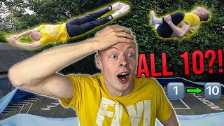 I Tried 10 INSANE Trampoline Challenges...