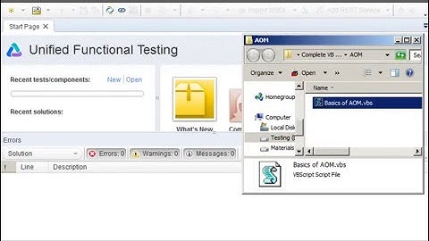 UFT - Automation Framework - Starting with AOM and XML configuration. Class 1