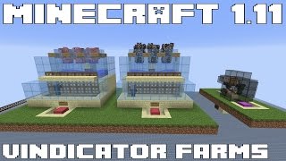 Minecraft 1.11 - Automatic Vindicator Animal Farms - Tutorial