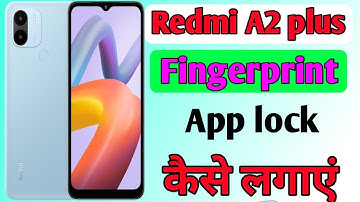 Redmi a2 plus mobile me fingerprint lock kaise lagaye//how to set fingerprint app lock in setting