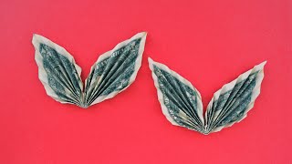 My TWO MONEY LEAVES | Idea for Graduation Lei | Dollar Origami | Tutorial DIY by NProkuda