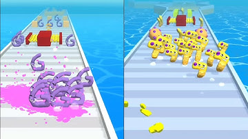 Number Run Merge 3D Math Vs Alphabet Run ABC Letter Go