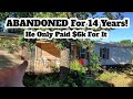 This House Has Been Abandoned And Deserted For Over 14 Years And He Bought It For $6k!