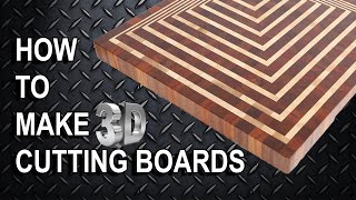 Making 3D end grain cutting board #10