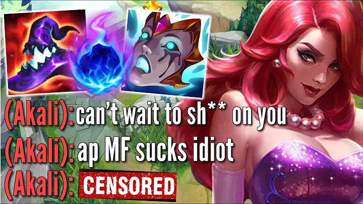 ENEMY AKALI TRASH TALKS MY PICK THEN GETS EMBARRASSED! (SHE WAS MALDING)