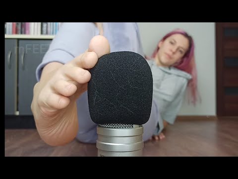 #85 microphone scratching by feet 🎵 sounds, asmr style