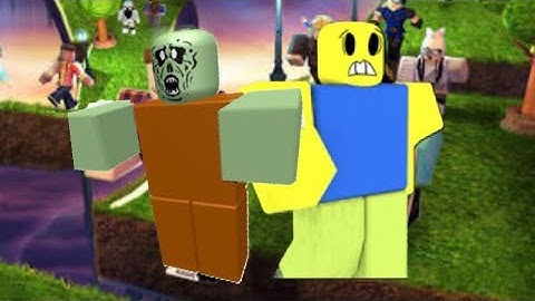 Zombie waves in ROBLOX!!!