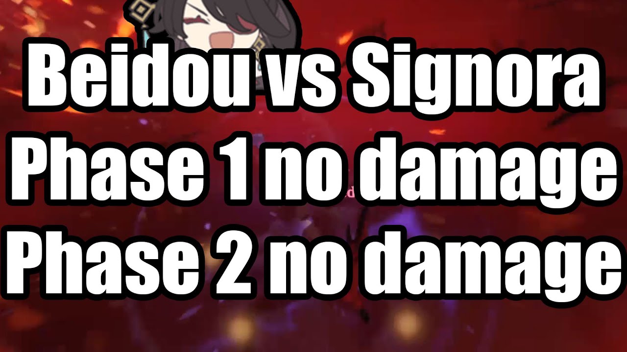 Beidou solo vs Signora Phase 1 & 2 no damage
