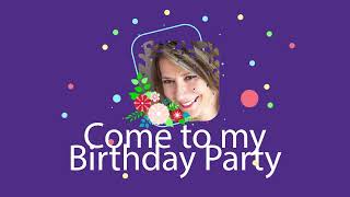 Birthday invitation digital card