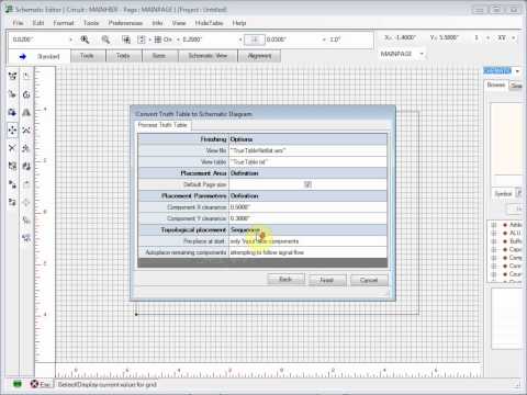 Truth table to Schematic converter in EDWinNET