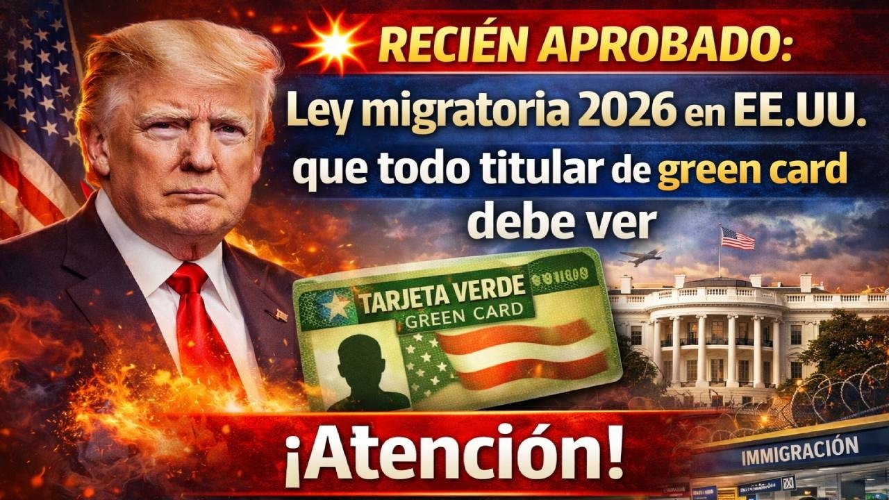 💥 RECIÉN APROBADO: Ley migratoria 2026 en EE.UU. que todo titular de green card debe ver ¡Atención!