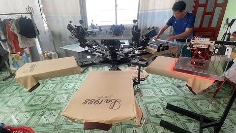 Pha mực in lụa trên áo thun #inlua #screenprinting