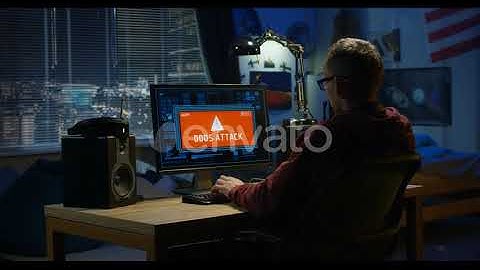 Computer Hacker Using His Computer | Stock Footage - Envato elements