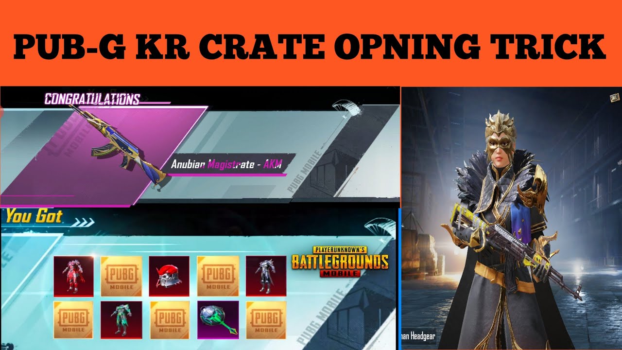PUB-G KR CRATE OPENING TRICK | NEW PUB-G KR CRATE OPENING | PUBG VPN CRATE OPENING | PUB-G MYTHIC