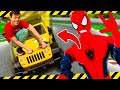 Автомастерская Федора и КАБРИОЛЕТ для Человека Паука! Супергерои в видео про игрушки для мальчиков
