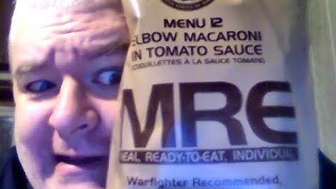 US MRE Menu 12 Elbow Macaroni In Tomato Sauce