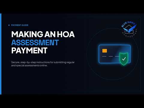 Making an HOA Assessment Payment