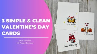 3 Simple and Clean Valentine's Day Cards & Copic Coloring Basics Update